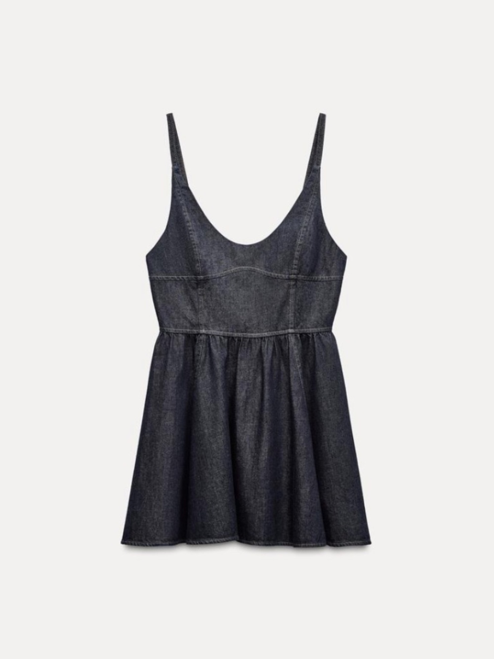 Zara TRF DENIM SWING DRESS
